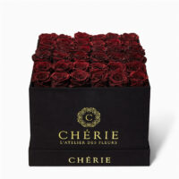 black preserved flowers packaging box