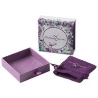 Jewelry paper box with velvet bag - Image 5