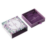 Jewelry paper box with velvet bag - Image 4